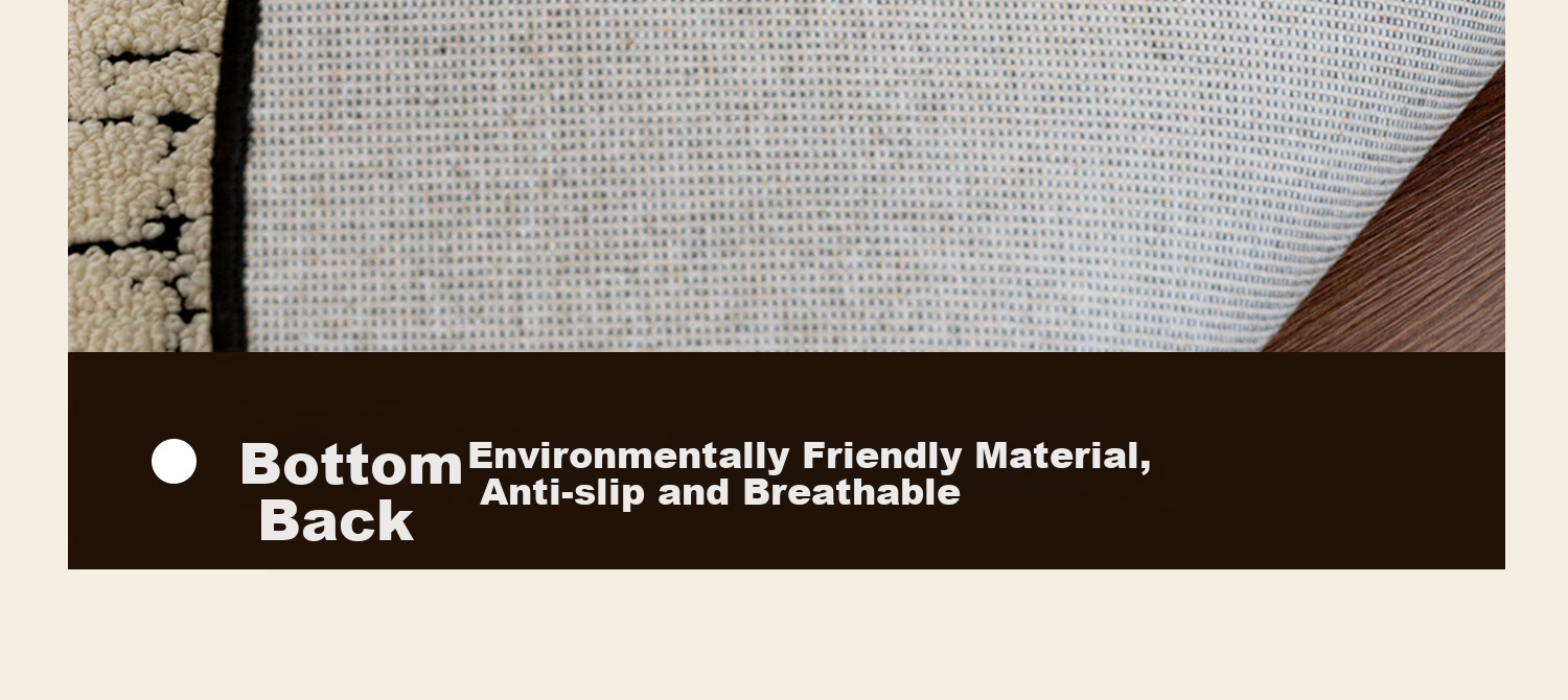 Shengwaluding Circular Carpet Mat for Bedroom, Sofa, Living Room, Luxurious Feel, Waterproof, Stain-Resistant, Washable Bedside Rug, Computer Chair Floor Mat 24