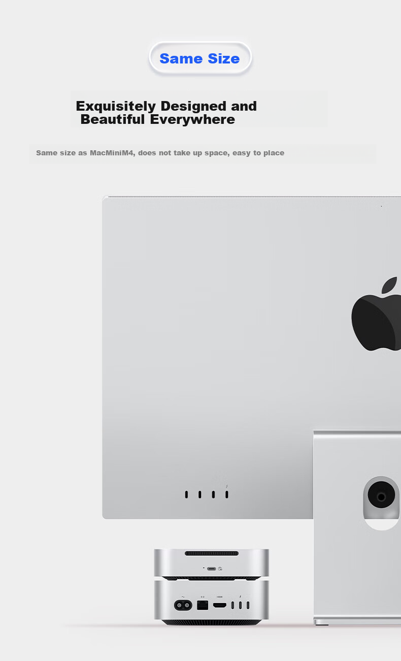 ORICO Mac Mini Thunderbolt 3 Desktop Portable SSD, 40Gbps High-Speed Storage Expansion, 4TB High-Speed Transfer, MiniMate Cooling Base M4T3-512G 5
