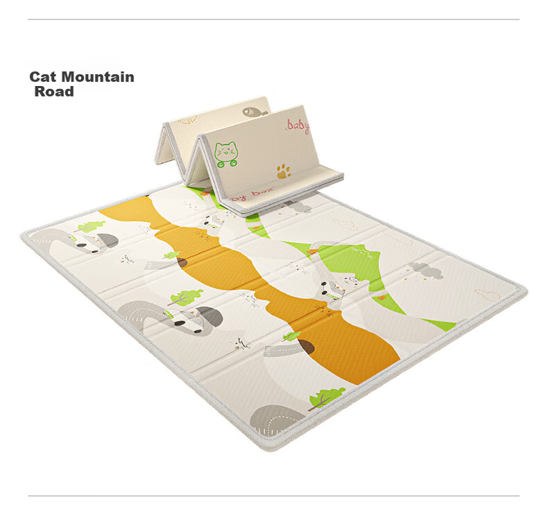 Beiboshi Babybox Cat Paw Crawling Mat, Infant Play Mat, Antibacterial XPE Thickened Foldable, 200*180*2cm 13
