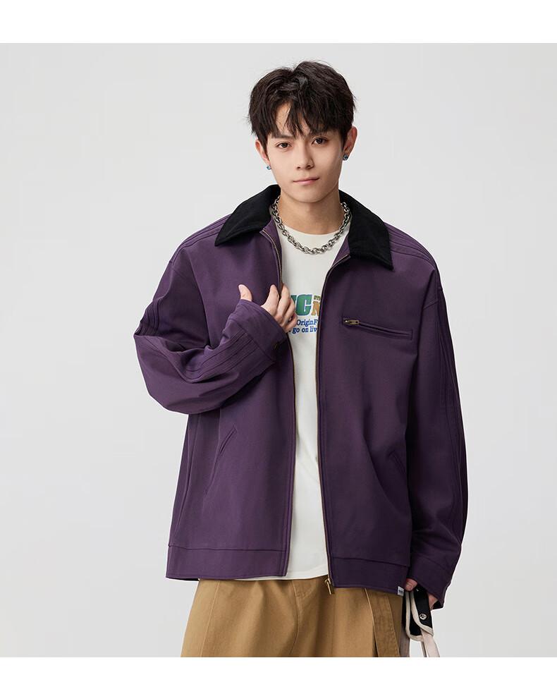 MARK FAIRWHALE Japanese Retro Workwear Jacket Men 2025 Autumn New American Style Lapel Coat Men's Apricot L 13