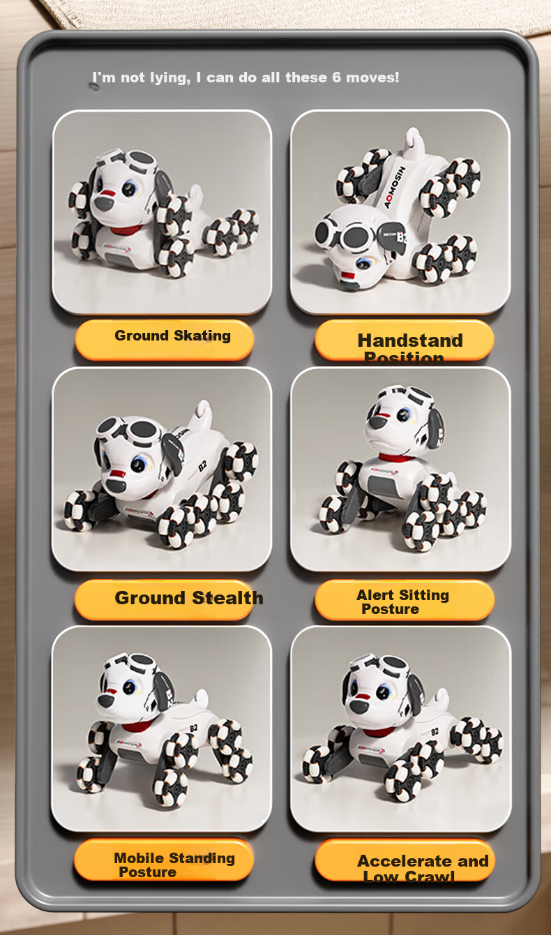 Aomengxing Children's Remote Control Robot Dog, AI Intelligent Toy, Boys' Remote Control Car, Transforming Robot, Birthday Gift 4