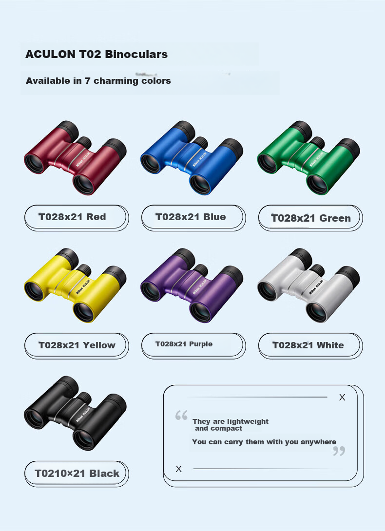 Nikon T02 Binoculars, Portable Outdoor Viewing, High Magnification, High Definition, Concert Watching, New Year Gift, Entomological Telescope 4