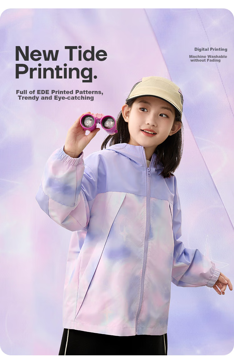 Jeanswest Boys' Jacket, Spring And Autumn Style 2026 New Model, Children's Outdoor Sportswear, Waterproof Clothing, Girls' Spring Hooded Top 4