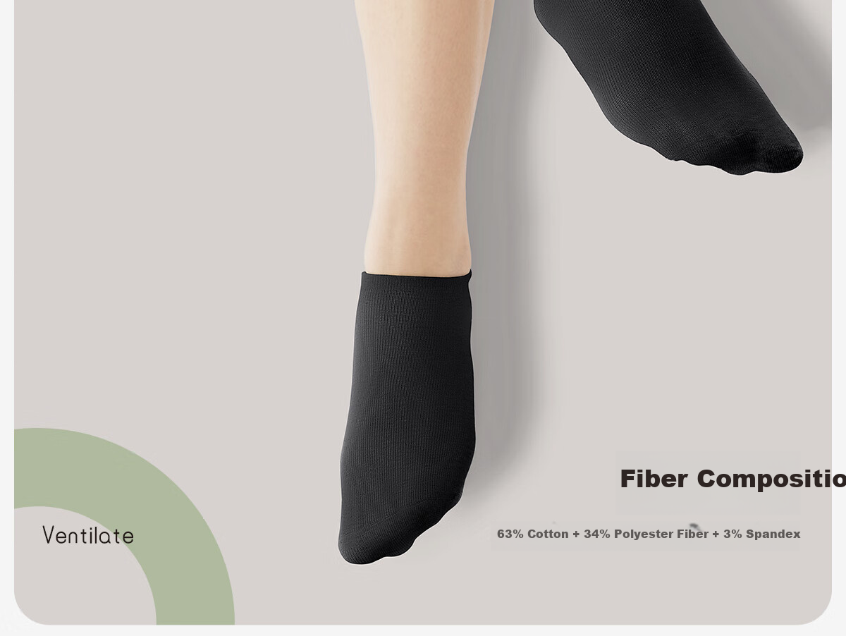 Freego Disposable Black Cotton Socks for Men And Women, Thin Travel All-Season Cotton Socks, Sweat-Absorbing Breathable Sports Socks, No-Wash 2