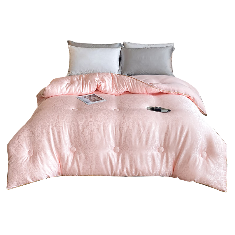 Hengyuanxiang Class A 100% Silk Comforter, 200x230cm Double Size, Spring And Autumn Quilt, 4 Jin Weight, Air Conditioning Quilt, All-Season Duvet Insert