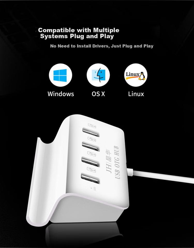 Jinghua Type-C External Sound Card, USB Hub with One-To Splitter, HUB Expansion Dock for Computer, Laptop And Desktop, Connects to 3.5mm Headphones And Speakers, Converter Head, Alloy N801 8