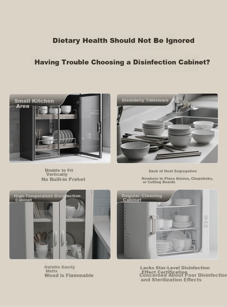 Bear Multi-Functional Disinfection Cabinet, Countertop Home Kitchen Dish And Chopstick Rack, Baby Bottle And Teaware Sterilizer, Large Capacity UV Drying Sanitation Cabinet ZTD55-C30B3 1