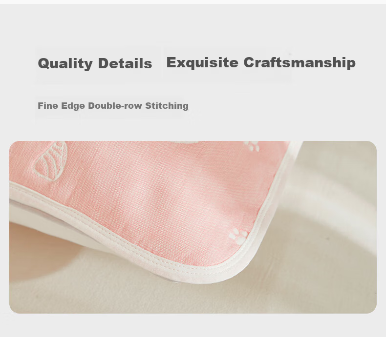 Hengyuanxiang Class A Antibacterial Pure Cotton Six-Layer Gauze Pillowcase, One Pair, 50*80cm (Nai Tuanguannu) 12
