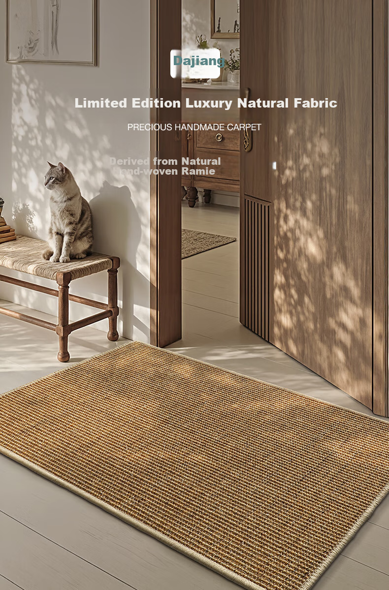 Dajiang Natural Sisal Entrance Mat, Doorway Rug, Foyer Carpet, Handwoven Entrance Mat, 60x90cm 1