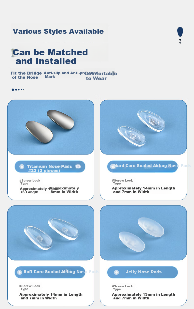 Ouna Doctor Glasses Nose Pads, Silicone Anti-Slip Nose Pads Air Cushion Glasses Accessories Screwdriver Set A 3