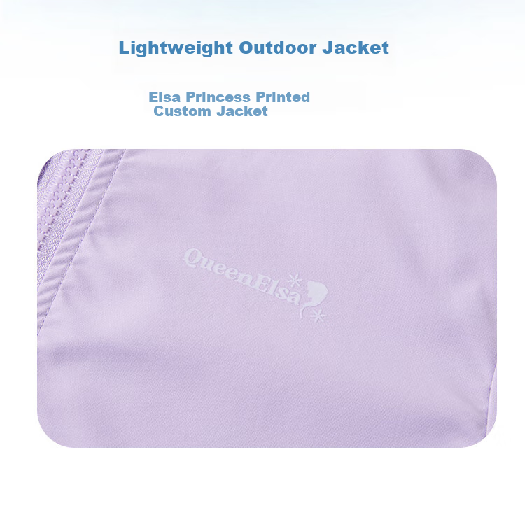 Disney Girls' Hooded Jacket 2026 Spring New Outdoor Fashion Windproof Coat for Older Children 1