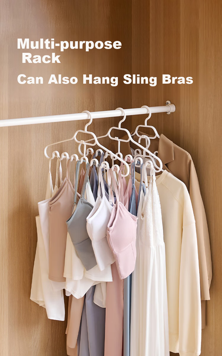 JD Original Multifunctional Wave Hanger for Scarves And Camisoles, Stackable, Shoulder Protection, No Bulging [Set of 3] 8