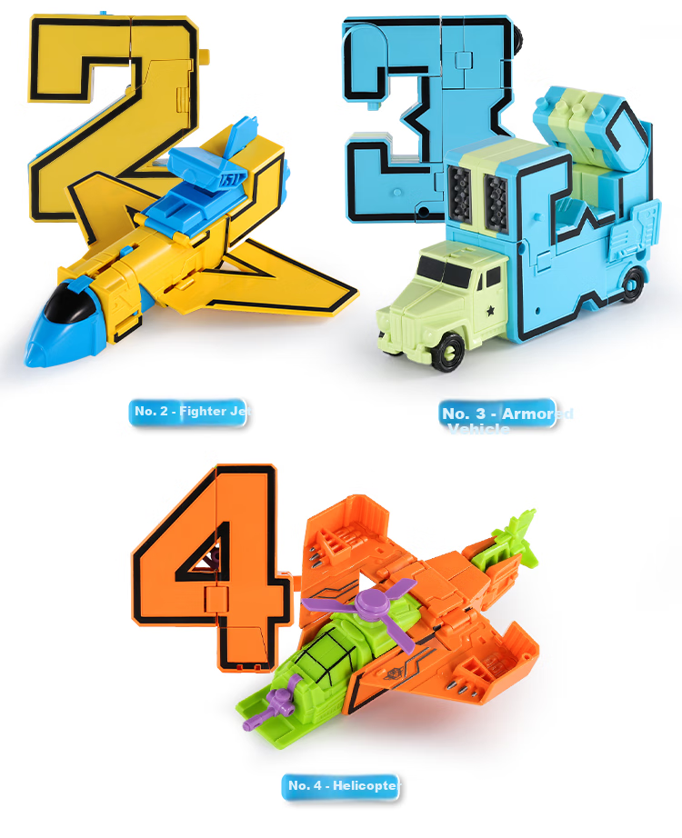 Tangmi TEMI Children's Digital Transforming Robot Toy Car, Boys' Birthday And Holiday Gift 5
