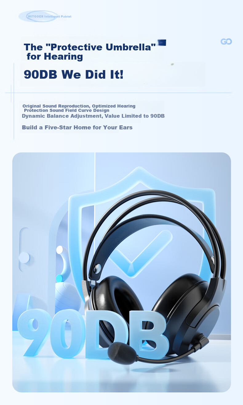 WITGOER [1000W Teacher And Student Choice] Headphones for English Listening And Speaking Exams, High School And College Use, Sound-Echoing Microphone for Oral Practice, USB Interface, Recording for Students And Schools 7