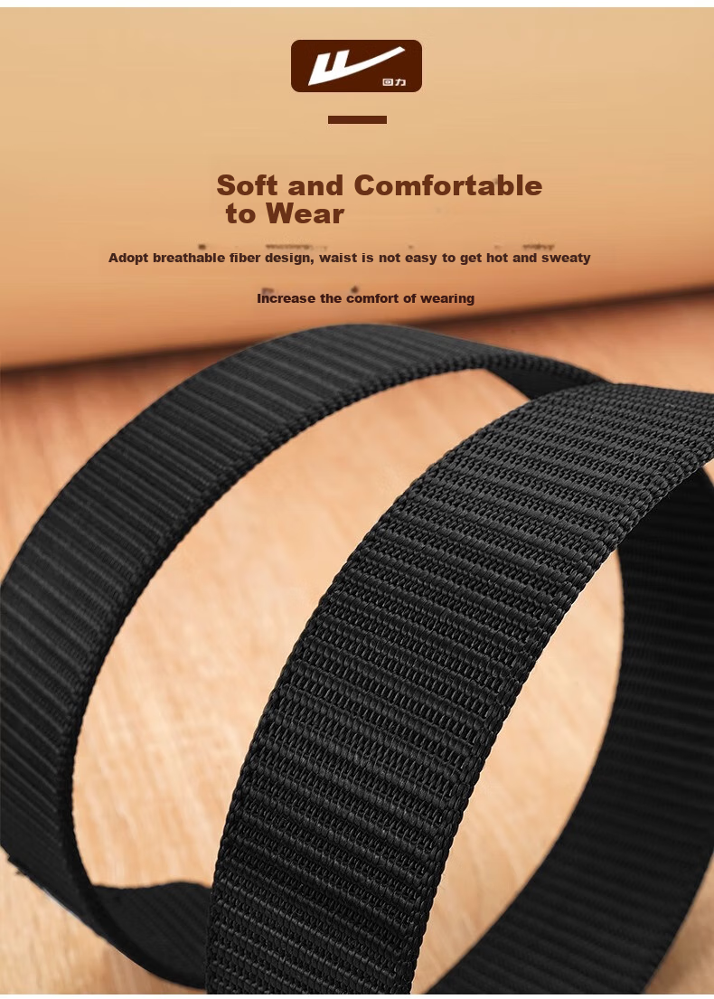 Huili Canvas Belt with Automatic Buckle, Tactical Woven Belt, Thickened Casual Versatile Belt for Men And Women, Trendy Simple Waistband 4