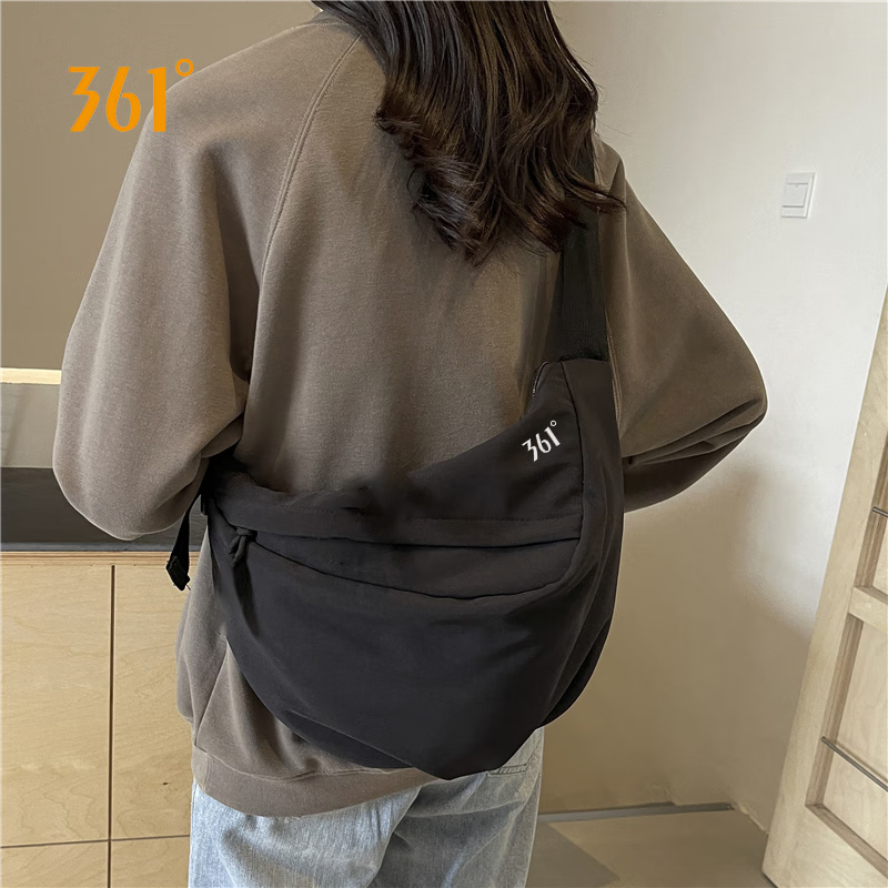 361° Women's Large Capacity Crossbody Bag Korean Style Dumpling Bag Simple Ins High-Value Versatile Lightweight Durable Casual Shoulder Bag
