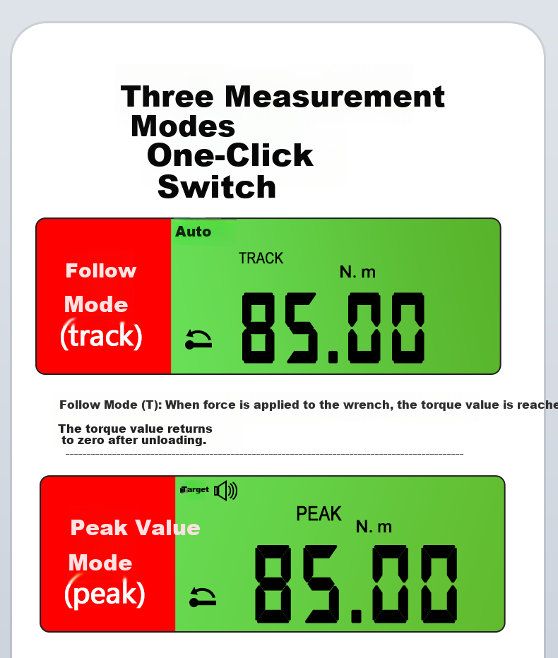 Poruike BQA2-12BN Digital Torque Wrench, High-Precision Electronic Torque Wrench, Ratchet Head, Preset Torque Wrench 6