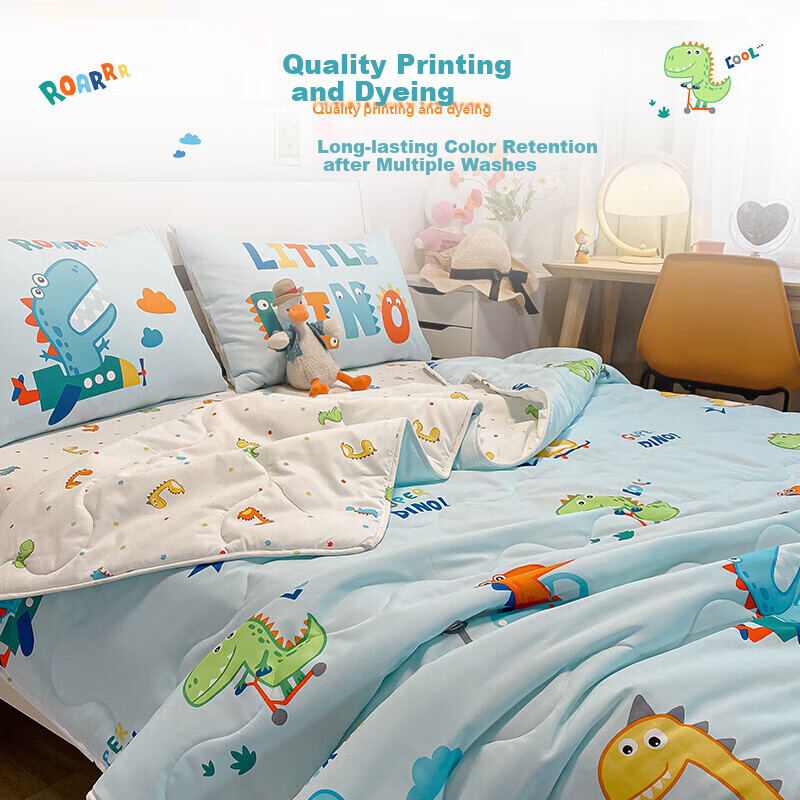 Dohia 100% Cotton Air Conditioning Quilt Pure Cotton Summer Cooling Quilt Summer Thin Quilt 1.8m Bed 229*230cm