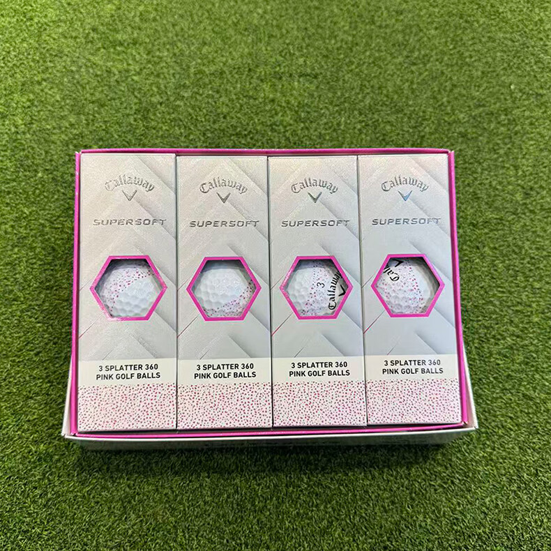 Callaway Super Soft Pink Golf Ball with 360-Degree Alignment Ring, Two-Layer, Long Distance, 25-Pack, New Model 14