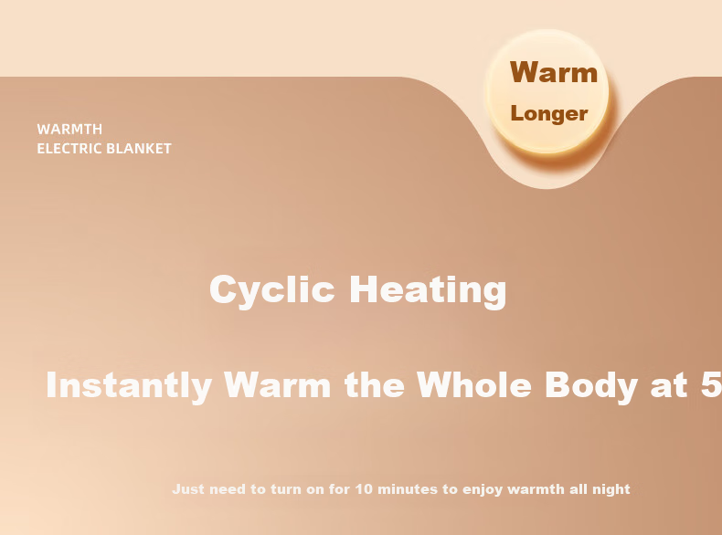 CHIGO [Dehumidifying And Mite-Removing] Graphene Double-Sided Dual Temperature Control Waterproof 3C Certified Electric Heating Blanket Mattress Pad 1.5x1.8m 7