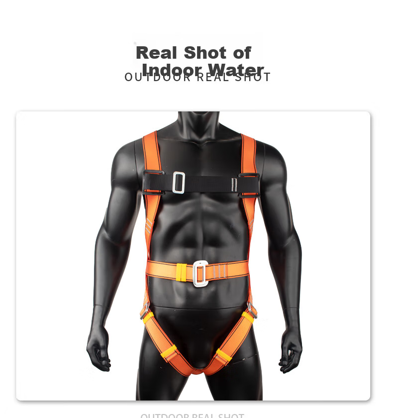Timi Five-Point Safety Harness, High-Altitude Work Safety Rope, Full Body Safety Belt, Adjustable Single Large Hook, 3 Meters 20