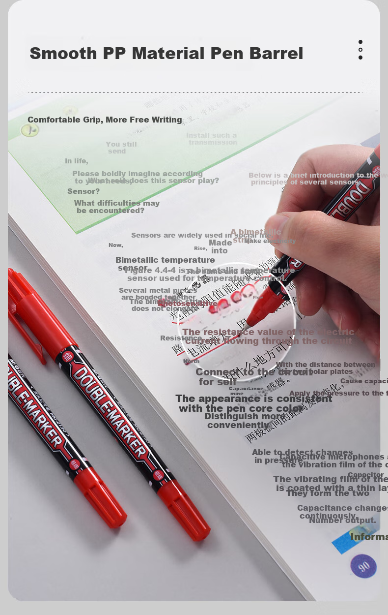 M&G Stationery Blue Dual-Tip Logistics Pen Waterproof Marker Oil-Based Marker Children's Student Outlining Pen Upgraded Version Office Supplies 12 Pieces MG2130 7
