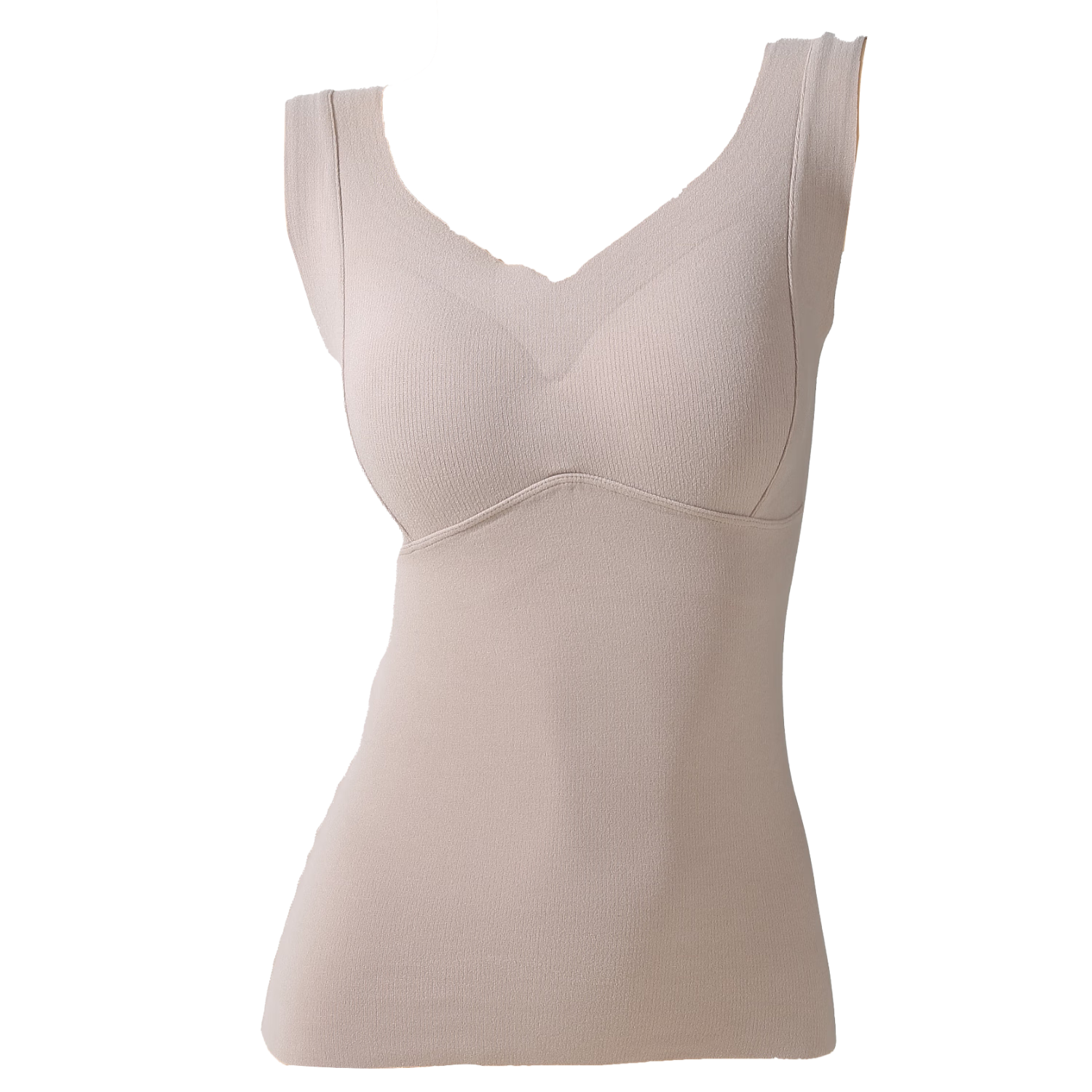 GUJIN Women's Wool-Blend Warm Vest V-Neck with Chest Padding Autumn Winter Thermal Seamless Bra Innerwear