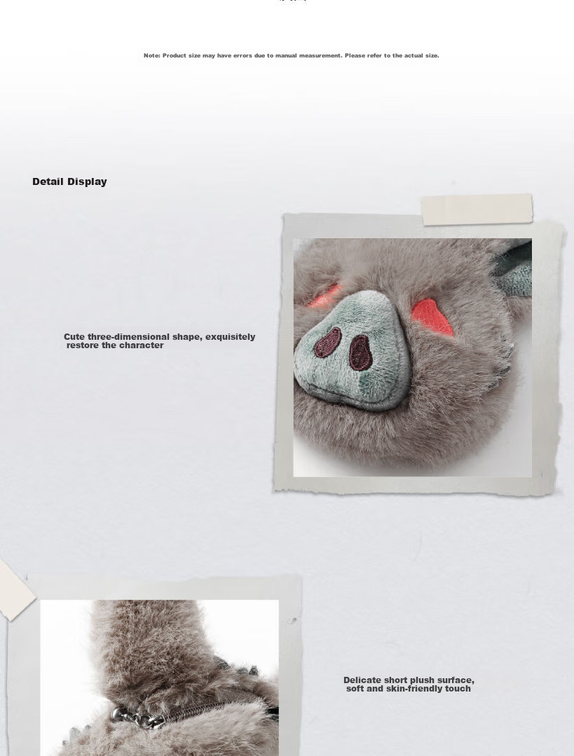 Heishenhua Pig Eight Stuffed Hanging Bag Earphone Case, Wukong Style Bag Pendant Creative Ornament Keychai 3