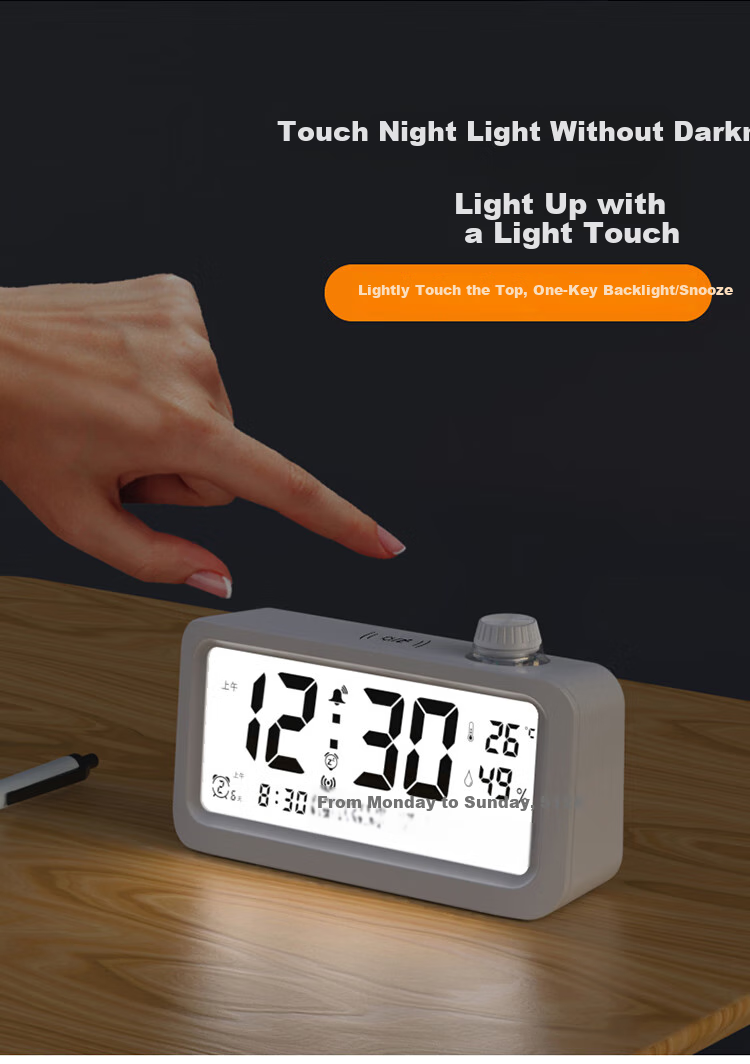 Compas Electronic Alarm Clock, New Smart Design for Students, Powerful Wake-Up Device for Children, Essential for Back-To And Graduation, Desktop Light-Sensitive Clock B2388A Green Back-To Seaso 4