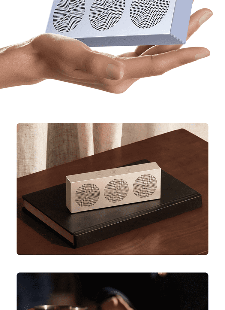 MI Xiaomi Portable Bluetooth Speaker, Titanium Color, Slim And Portable Desktop Bluetooth Speaker, MI 17 Launch Event Outdoor Speaker, Ultra-Thin Dustproof And Waterproof NFC 6