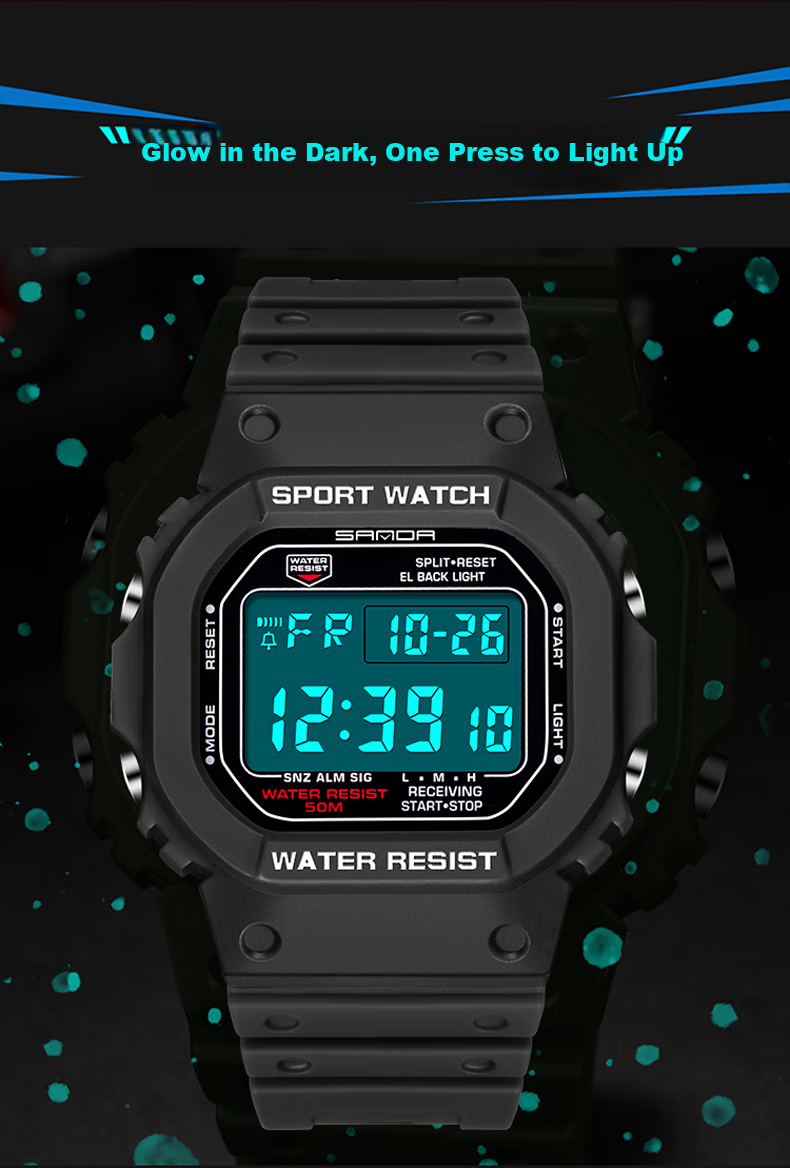 AELVO Electronic Watch, for Middle And High School Students, Teenagers, Boys' Birthday Gift, Sports Bracelet, for Ages 12-14 7