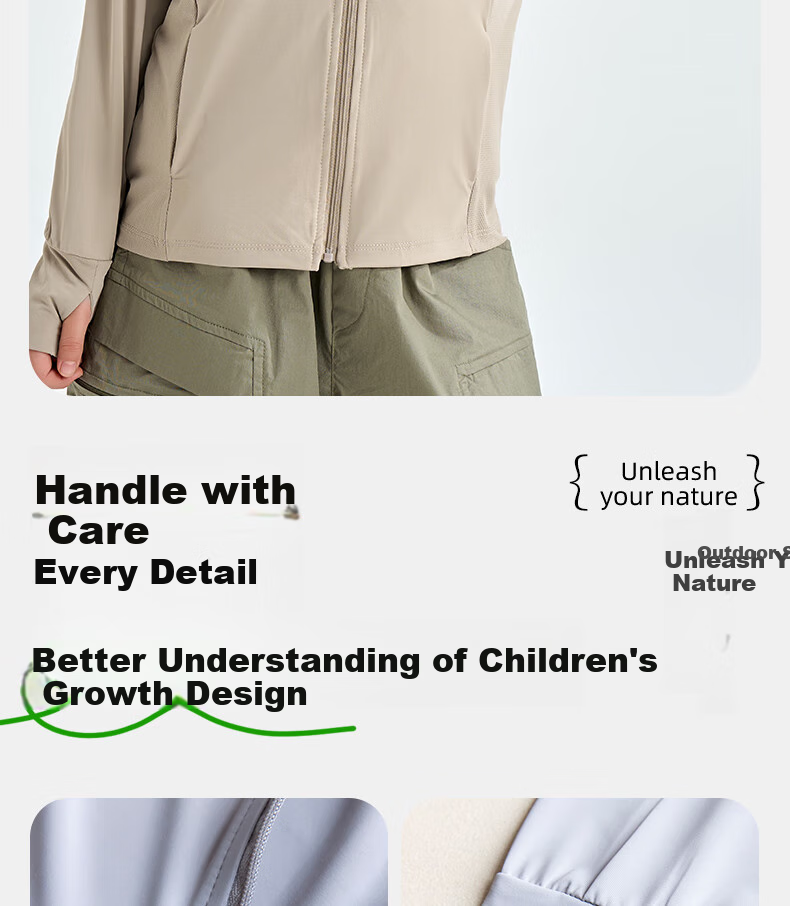 Luomeng Children's Summer New UV Protection Sunscreen Clothing, Kids' Air Conditioning Shirt, Light Gray Sun Protection Garment, Size 150 7