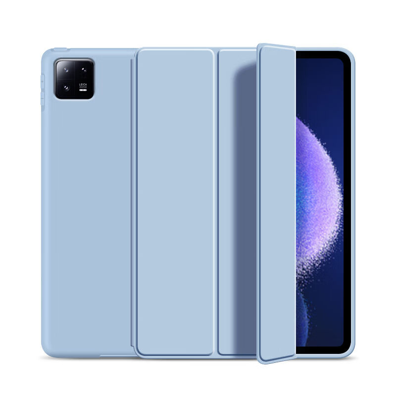 HBOALG Xiaomi Pad 8/8 Pro Case 2025 Model Full Coverage Shockproof Slim Leather Sleep Cover Black 11.2-inch