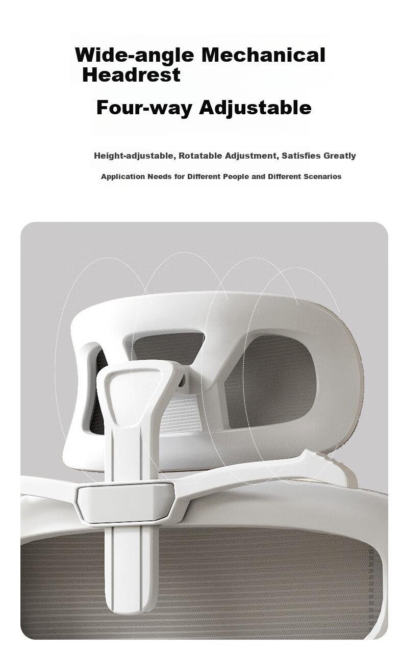 Qishengmingyuan LC-1895 Ergonomic Office Chair with Dual Backrest, Lumbar Support And Footrest for Computer Workstation And Gaming 8