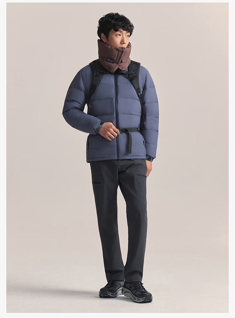 JD Jingzao 25 Winter Cloud Shield Workwear Puffer Jacket Three-Proof Goose Down Outdoor Men's Coat Hooded Obsidian Black 3XL 8