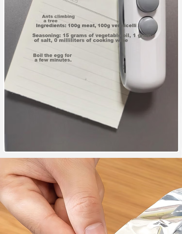 BJ Mini Sealing Machine, Portable Home Sealer, Snack Packaging Bag Sealing Clamp, Hand-Pressed Sealer, Rechargeable Sealing Tool, Hot Sealing Machine, Mooncake Packaging Bag Sealer 4