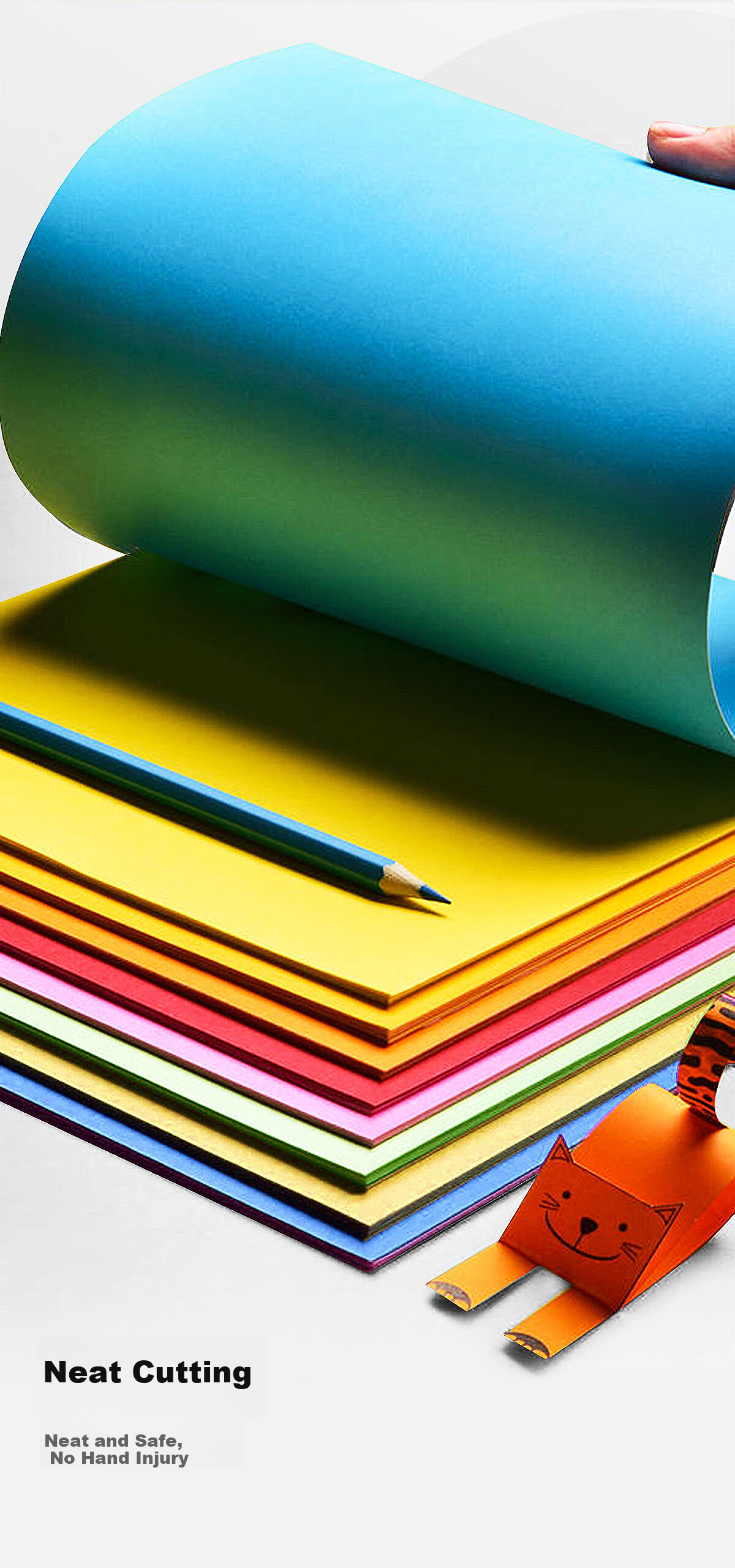 KODAK A4 Hard White Cardstock Drawing Paper Kraft Paper Cover Paper Thick Colored Paper Children's Craft Paper 210g Thick Hard 50 Sheets 9891-212 5