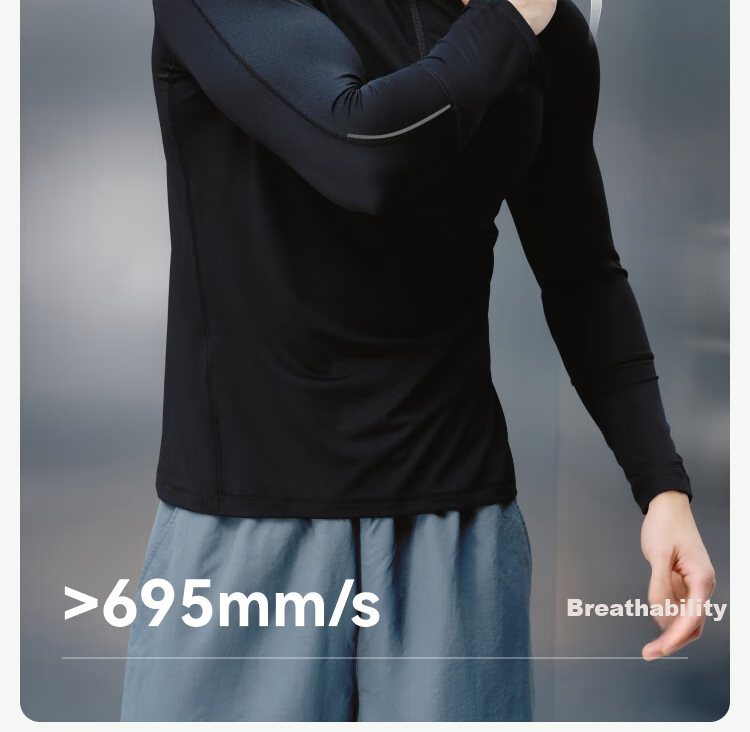 JD Original Summer Sports T-Shirt for Men, Running Fitness Training Base Layer Long-Sleeve Quick-Dry Top Premium Clothing, Black XL 14