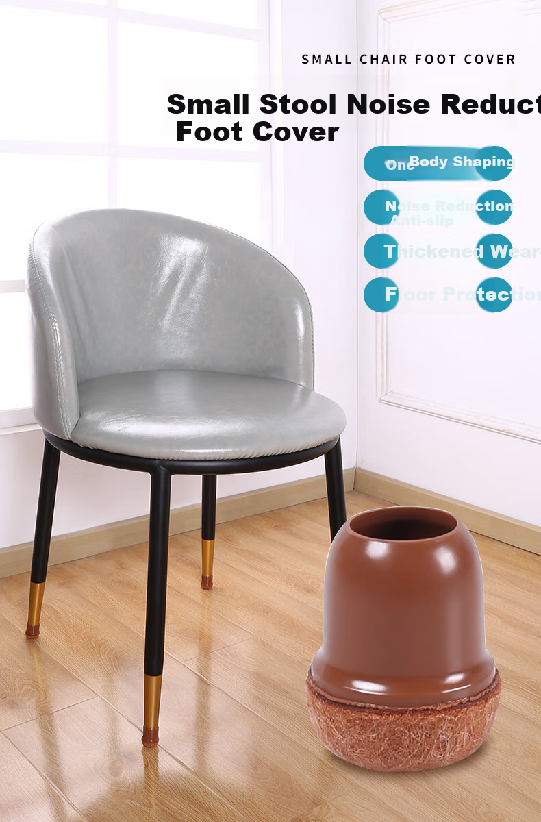 Hujia Chair Leg Protectors, Thickened Table And Chair Foot Pads, Non-Slip Leg Cushions, Dining Chair Furniture Protectors, Square Transparent, 8 Pieces 1