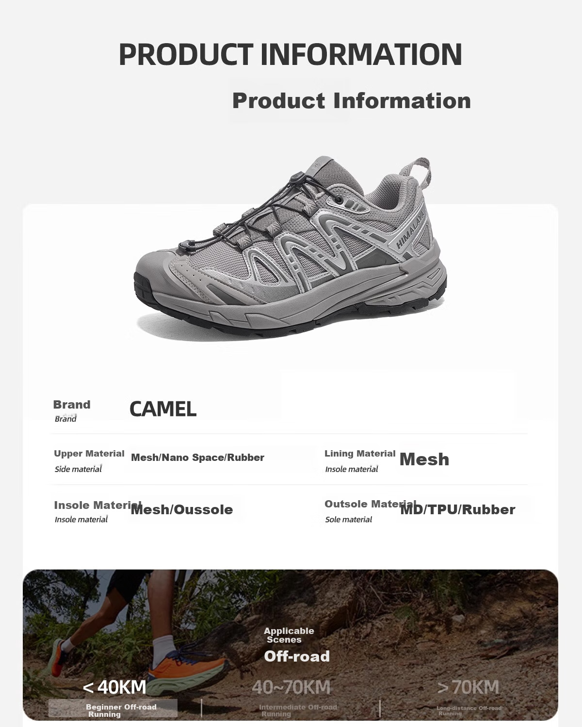 CAMEL Wang Junkai's Same Style CAMEL Kunlun Mountain 3rd Generation Hiking Shoes for Men And Women, Non-Slip Outdoor Sports Climbing Shoes for Mogan Mountai 16