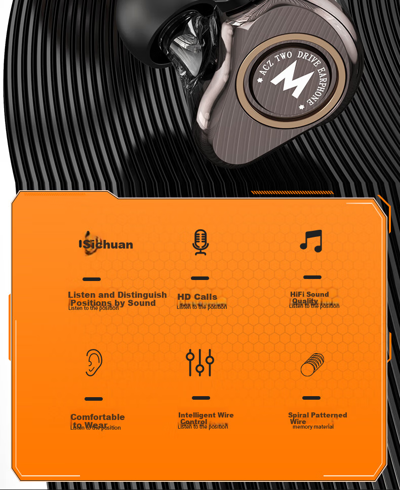 Bkayp Wired Gaming Headphones with Type-C Connector, In-Ear Design for Esports, Suitable for PUBG, Honor of Kings, Gunfight, Computer And Mobile Phone Use, Sleep Mode, Noise Cancellation, Music And Calls Compatible with Apple And Android Devices 3