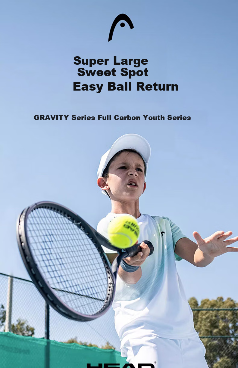 HEAD Full Carbon Tennis Racket Youth Beginner Full Carbon Tennis Racket 17