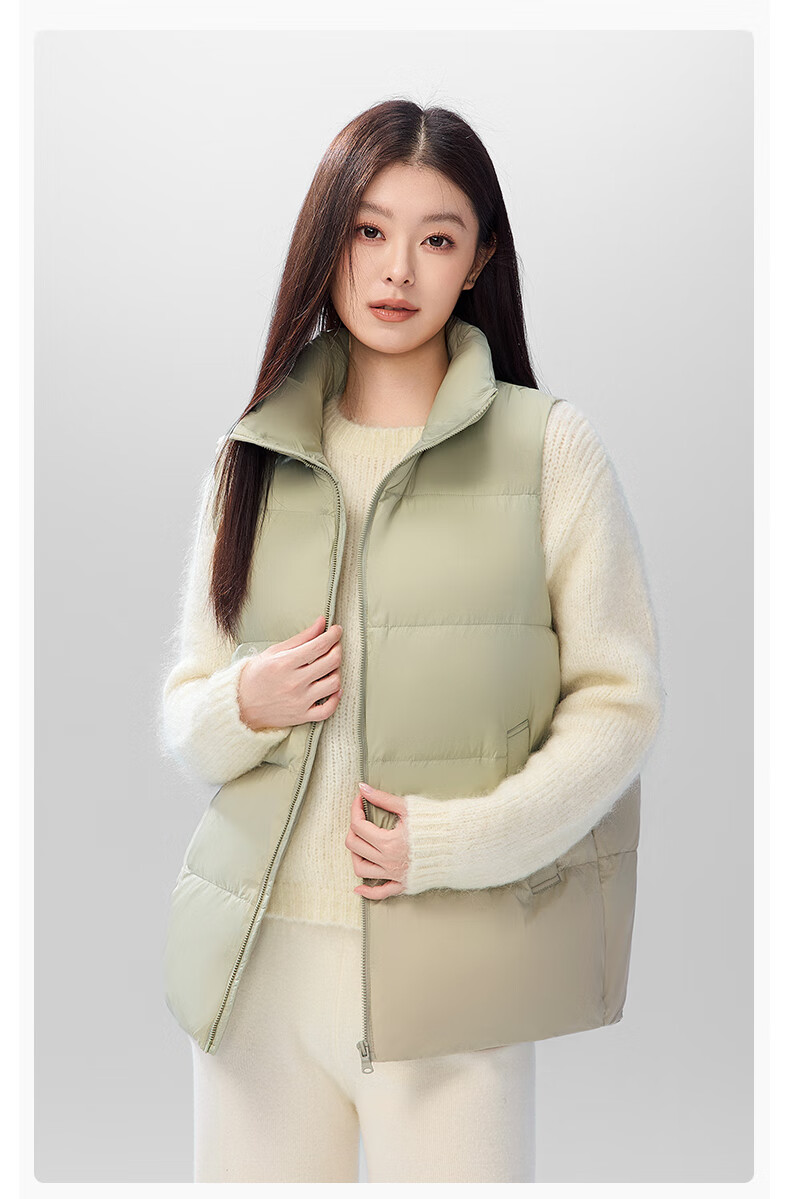 SNOWFLYING Women's Down Jacket 2025 Winter Short Loose Vest Lightweight Black L 4
