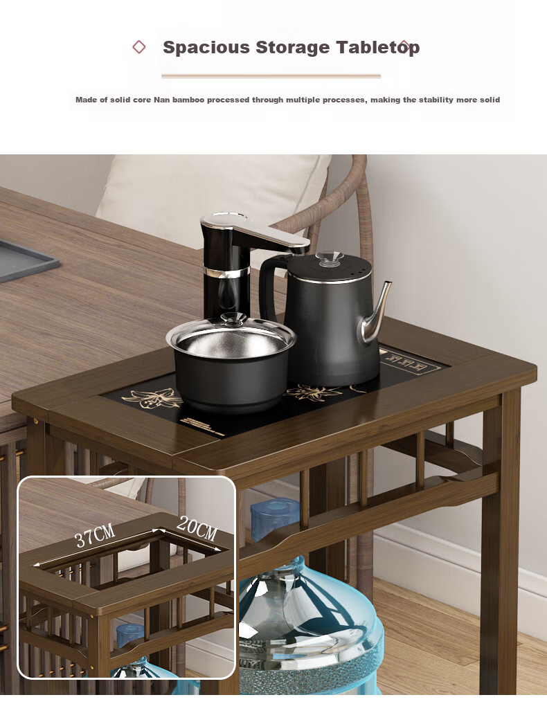 Taomengju Tea Rack, Small Home Tea Table, Multifunctional Tea Pot And Kettle Integrated Stand, Modern Coffee Table Storage Shelf, Small Tea Table 9