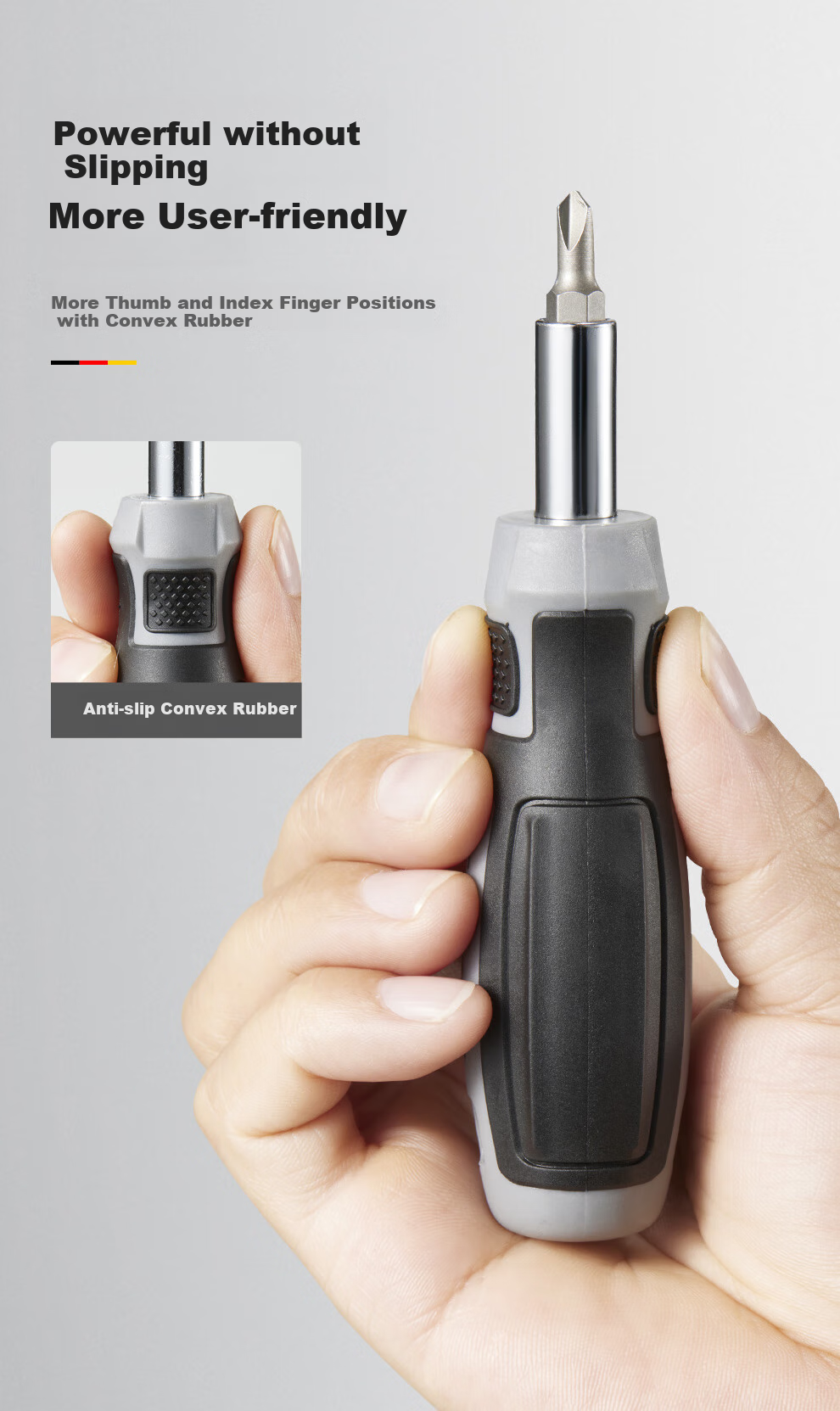 MASTERPROOF Ratchet Screwdriver Set, Multi-Functional Flathead And Phillips, Complete Kit with Quick Wrench, Small Fly Set, Hex Socket Set 8