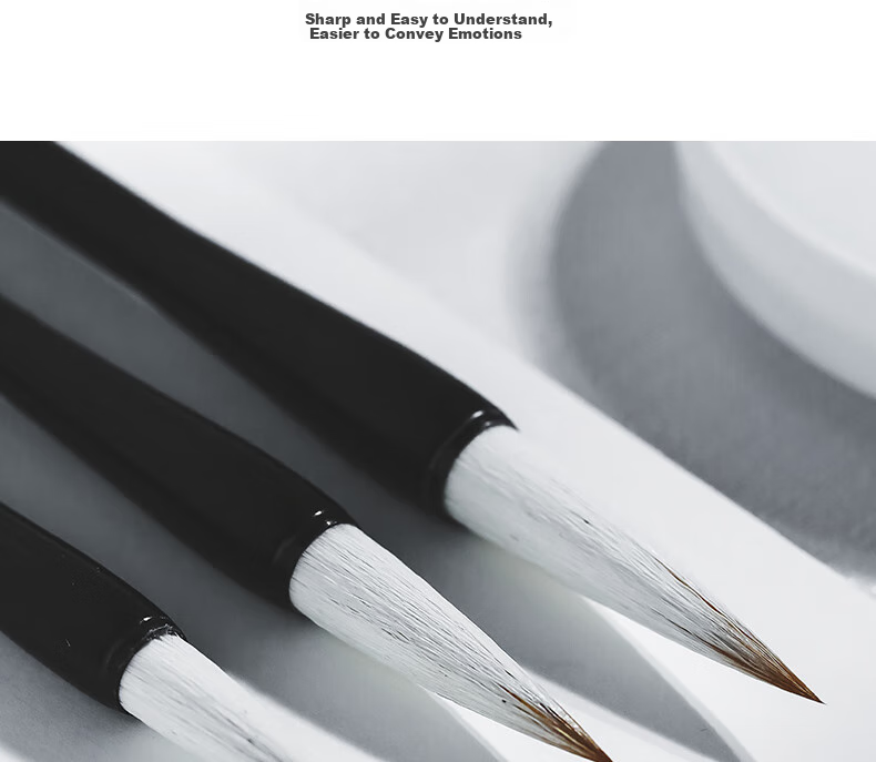 Rongbaozhai Calligraphy Brush, Mixed Hair Soft Brush for Calligraphy Practice in Large, Medium And Small Regular Script, Four Treasures of The Study, Chinese Painting Copybook, for Adult Beginners And Students, Beginner Mixed Hair - Small 4