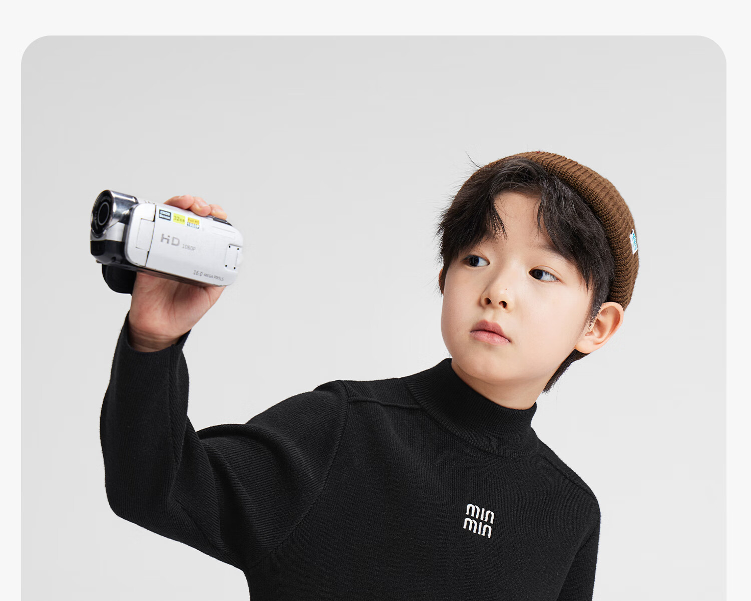 Zuo Xi Boys' Base Layer Sweater Big Kids Autumn Winter 2025 New Children's Half Turtleneck Knitwear Boys Gray 150cm 26