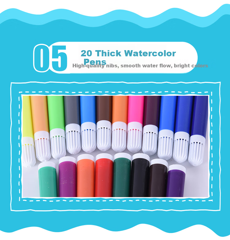 Ledi Children's Drawing Set for Boys And Girls, Educational Toys for Ages 3-6, Crayons And Watercolor Pens, Art Supplies, Birthday Gift 14