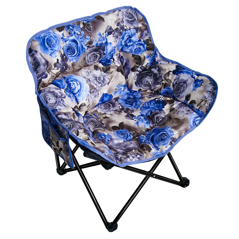 Gosoo Outdoor Folding Chair Thickened Moon Chair Portable Camping Picnic Lazy Sofa Chair Blue