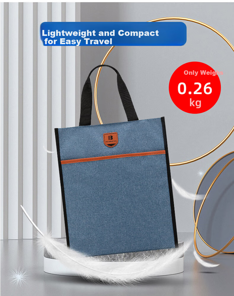 Youbili Student Tutoring Bag, Multifunctional Handbag, Briefcase, Large Capacity Office Document Bag, Elementary School Middle School High School Handheld Tutoring Bag, Vertical Style, 21008A Blue 6